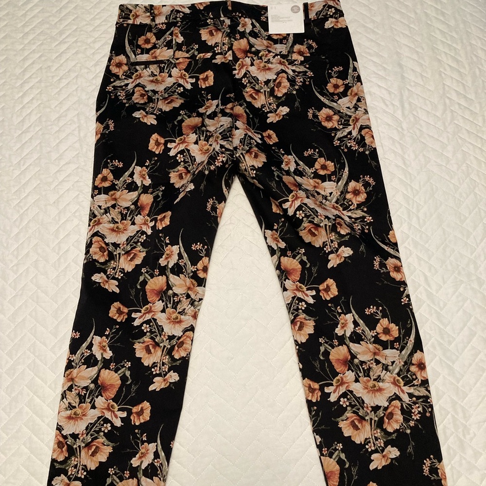 Black floral pants